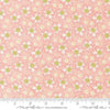 Image of Summers End Geranium Cloud quilting cotton fabric by Fig Tree Co for Moda Fabrics. Features leaves on a pink background. Cute Little Fabric Shop.