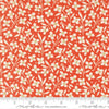 Image of Summers End Florals Persimmon quilting cotton fabric by Fig Tree Co for Moda Fabrics. Features flowers on a red background. Cute Little Fabric Shop.
