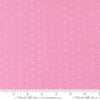 Image of Summers End Eyelet Lilac quilting cotton fabric by Fig Tree Co for Moda Fabrics. Features dots on a pink background. Cute Little Fabric Shop.