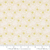 Image of Summers End Geranium Almond Pie quilting cotton fabric by Fig Tree Co for Moda Fabrics. Features flowers on a cream background. Cute Little Fabric Shop.