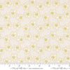 Image of Summers End Geranium Almond Pie quilting cotton fabric by Fig Tree Co for Moda Fabrics. Features flowers on a cream background. Cute Little Fabric Shop.