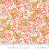 Image of Summers End Garden Persimmon quilting cotton fabric by Fig Tree Co for Moda Fabrics. Features flowers on a red background. Cute Little Fabric Shop.