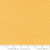 Image of Summers End Eyelet Sunflower quilting cotton fabric by Fig Tree Co for Moda Fabrics. Features dots on a yellow background. Cute Little Fabric Shop.