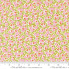 Image of Summers End Meadow Lilac quilting cotton fabric by Fig Tree Co for Moda Fabrics. Features flowers on a pink background. Cute Little Fabric Shop.