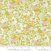 Image of Summers End Garden Clover quilting cotton fabric by Fig Tree Co for Moda Fabrics. Features flowers on a green background. Cute Little Fabric Shop.