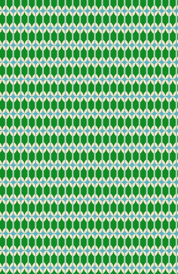 SALE Trinketry Geometric Deep Verdant Green Striped Fabric - RS0115 - Moda Fabrics Quilting Cotton Fabric
