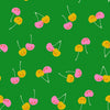 Trinketry Cherry Friends Deep Verdant Green Cherry Fabric - RS0112 - Moda Fabrics Quilting Cotton Fabric