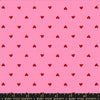 Trinketry Hearts Flamingo Pink Polka Dot Fabric - RS0091 - Moda Fabrics Quilting Cotton Fabric
