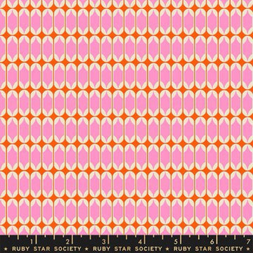 Trinketry Geometric Flamingo Pink Striped Fabric - RS0115 - Moda Fabrics Quilting Cotton Fabric