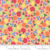 Image of Fruit Salad Novelty Cantaloupe quilting cotton fabric by Corey Yoder for Moda Fabrics. Features fruit on an orange background. Cute Little Fabric Shop.
