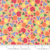 Image of Fruit Salad Novelty Cantaloupe quilting cotton fabric by Corey Yoder for Moda Fabrics. Features fruit on an orange background. Cute Little Fabric Shop.