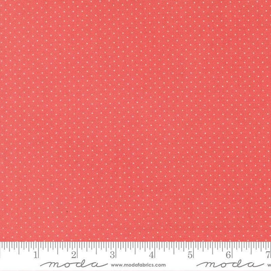 Image of Fruit Salad Dots Flamingo quilting cotton fabric by Corey Yoder for Moda Fabrics. Features dots on a pink background. Cute Little Fabric Shop.