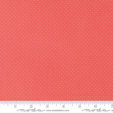 Image of Fruit Salad Dots Flamingo quilting cotton fabric by Corey Yoder for Moda Fabrics. Features dots on a pink background. Cute Little Fabric Shop.