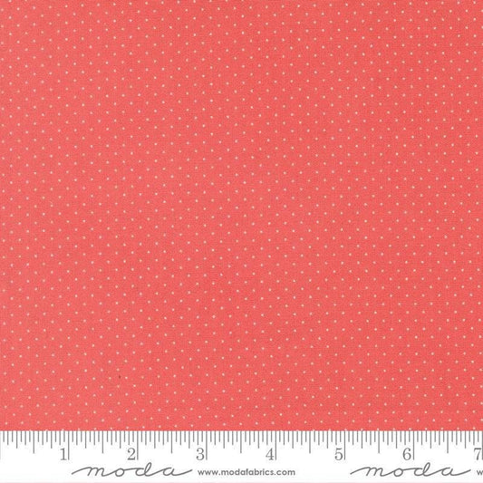 Image of Fruit Salad Dots Flamingo quilting cotton fabric by Corey Yoder for Moda Fabrics. Features dots on a pink background. Cute Little Fabric Shop.