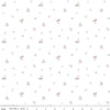 Image of Whimsical Woodland Mushrooms White quilting cotton fabric by Tasha Noel for Riley Blake Designs. Features flowers on a white background. Cute Little Fabric Shop.
