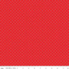 Image of Whimsical Woodland Circle Dots Red quilting cotton fabric by Tasha Noel for Riley Blake Designs. Features dots on a red background. Cute Little Fabric Shop.