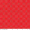Image of Whimsical Woodland Circle Dots Red quilting cotton fabric by Tasha Noel for Riley Blake Designs. Features dots on a red background. Cute Little Fabric Shop.