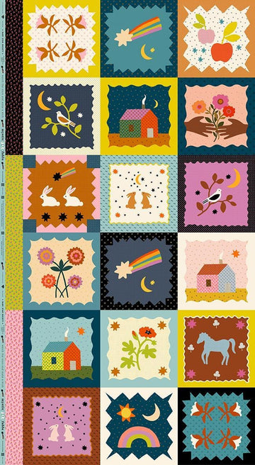 Mystic Fable Panel Galaxy Blue - RS4145 - Moda Fabrics Quilting Cotton Fabric