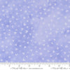 Image of Delphinium Hearts Lilac quilting cotton by Janet Clare for Moda Fabrics. Features hearts on a blue background. Cute Little Fabric Shop.