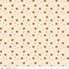Image of Bountiful Pumpkins Cream quilting cotton fabric by Sandy Gervais for Riley Blake Designs. Features pumpkins on a cream background. Cute Little Fabric Shop.