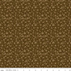 Image of Bountiful Leaves Brown quilting cotton fabric by Sandy Gervais for Riley Blake Designs. Features leaves on a brown background. Cute Little Fabric Shop.
