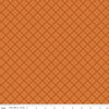 Image of Bountiful Plaid Autumn quilting cotton fabric by Sandy Gervais for Riley Blake Designs. Features plaid on an orange background. Cute Little Fabric Shop.