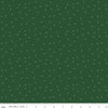 Image of Christmas Time Dots Forest quilting cotton fabric by Dani Mogstad for Riley Blake Designs. Features polka dots on a green background. Cute Little Fabric Shop.