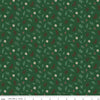 Image of Christmas Time Foliage Forest quilting cotton fabric by Dani Mogstad for Riley Blake Designs. Features leaves on a green background. Cute Little Fabric Shop.