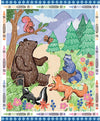 SALE Colorful Critters Panel Animals Fabric - P17915 - Riley Blake Quilting Cotton Fabric Licensed Product