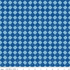 Image of Colorful Critters Check Blue Quilting Cotton Fabric by Official Licensed Product for Riley Blake Designs. Features checks on a blue background. Cute Little Fabric Shop.