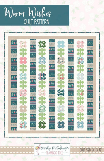 Warm Wishes Quilt PATTERN Flower Pattern - Riley Blake INSTRUCTIONS Only