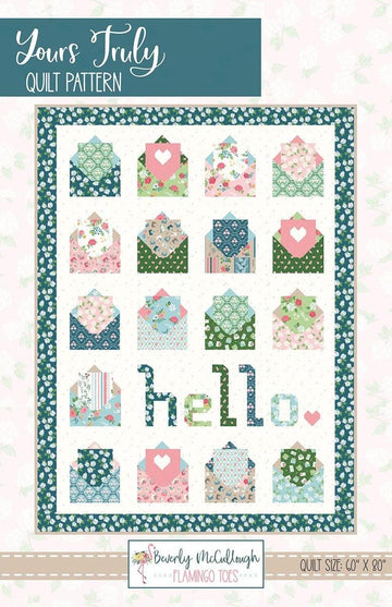 SALE Yours Truly Quilt PATTERN Envelope Pattern - Riley Blake INSTRUCTIONS Only