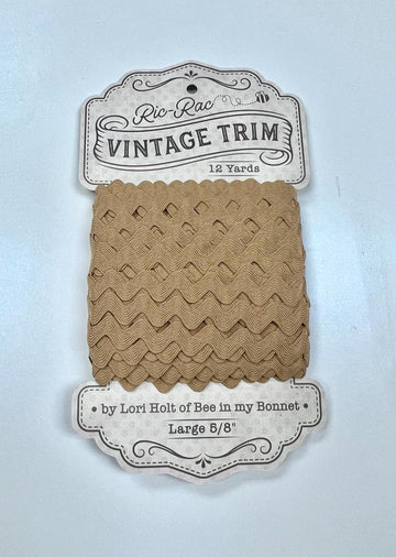 SALE Lori Holt Vintage Trim Large on Spool STVT-8537 Nutmeg - Riley Blake Designs - 12 Yards of 5/8" Polyester Trim