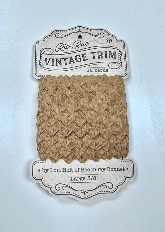 SALE Lori Holt Vintage Trim Large on Spool STVT-8537 Nutmeg - Riley Blake Designs - 12 Yards of 5/8" Polyester Trim