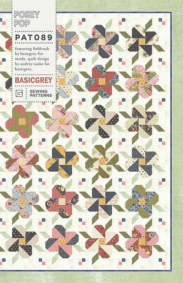 Posey Pop Quilt PATTERN Floral Pattern - BG-PAT089 - Moda Fabrics INSTRUCTIONS Only