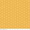 Image of Orchard House Scallops Yellow quilting cotton fabric by Heather Peterson for Riley Blake Designs. Features a geometric pattern on a yellow background. Cute Little Fabric Shop.