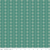 Image of Orchard House Stripes Teal quilting cotton fabric by Heather Peterson for Riley Blake Designs. Features stripes on a blue background. Cute Little Fabric Shop.