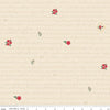 Image of Orchard House Text Cream quilting cotton fabric by Heather Peterson for Riley Blake Designs. Features words and flowers on a cream background. Cute Little Fabric Shop.