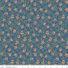 3 yard cut - Farmer's Daughter Bonnet Denim Blue Floral Fabric WIDEBACK 108" WIDE - WB17199 - Riley Blake Quilting Cotton Fabric
