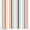 Image of Seasonal Basics Ticking Stripe Halloween quilting cotton fabric by Christopher Thompson for Riley Blake Designs. Features stripes on an orange background. Cute Little Fabric Shop.