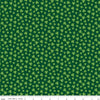 Image of Seasonal Basics Shamrocks Green quilting cotton fabric by Christopher Thompson for Riley Blake Designs. Features clovers on a green background. Cute Little Fabric Shop.