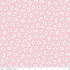 Image of Seasonal Basics Love Notes Pink quilting cotton fabric by Christopher Thompson for Riley Blake Designs. Features envelopes on a pink background. Cute Little Fabric Shop.