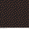Image of Seasonal Basics Jacks Black quilting cotton fabric by Christopher Thompson for Riley Blake Designs. Features pumpkins on a black background. Cute Little Fabric Shop.