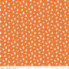 Image of Seasonal Basics Ghosts Orange quilting cotton fabric by Christopher Thompson for Riley Blake Designs. Features ghosts on an orange background. Cute Little Fabric Shop.