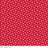 Image of Seasonal Basics Heart Toss Red quilting cotton fabric by Christopher Thompson for Riley Blake Designs. Features hearts on a red background. Cute Little Fabric Shop.