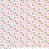 Image of Seasonal Basics Egg Toss Pink quilting cotton fabric by Christopher Thompson for Riley Blake Designs. Features eggs on a pink background. Cute Little Fabric Shop.