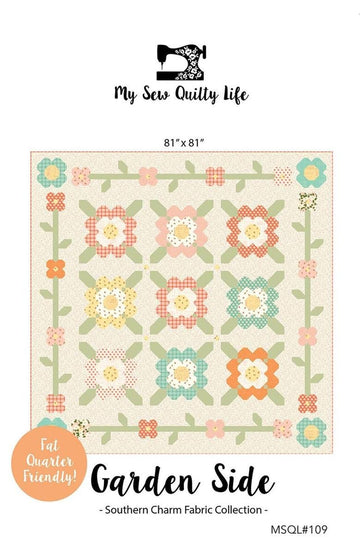 SALE Garden Side Quilt PATTERN Floral Pattern - Riley Blake INSTRUCTIONS Only