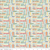 Image of Happy Haven Text White quilting cotton fabric by Shawn Wallace for Riley Blake Designs. Features text on a white background. Cute Little Fabric Shop.