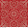 Image of Designer Flannel Cowboys Bandana Red flannel cotton fabric by Echo Park Paper Co for Riley Blake Designs. Features paisley on a red background. Cute Little Fabric Shop.