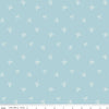 Image of Designer Flannel Sweet Cotton Tales Bows Blue quilting cotton fabric by Little Forest Atelier for RIley Blake Designs. Features bows on a blue background. Cute Little Fabric Shop.